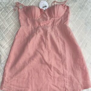 BRAND NEW W TAGS Selfie Leslie Pink Sweetheart Sheath Mini Dress